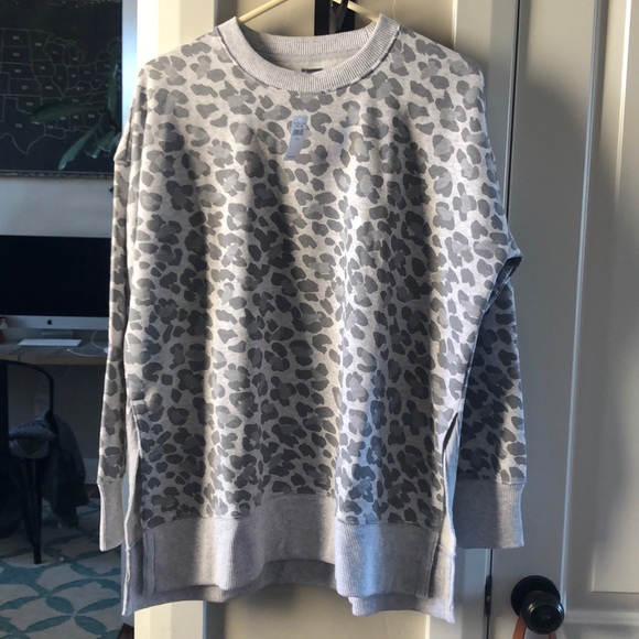 Aerie Desert Sweatshirt Leopard Print 